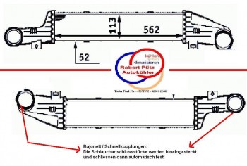 Ladeluftkühler NR, Mercedes W210, S210, Limo & Kombi