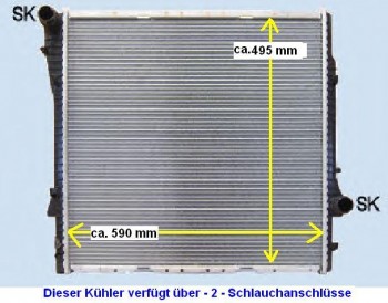 KÜHLER (ST) Wasserkühler BMW X3, 2,0 & 2,5 & 3,0 Benziner & Diesel