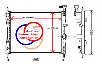 KÜHLER, Wasserkühler, Mitsubishi Colt 6 / VI, ab Bj 06.04