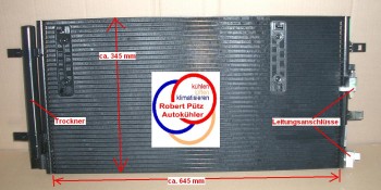 Klimakondensator Kondensator mit Trockner, Audi Q5, 8R