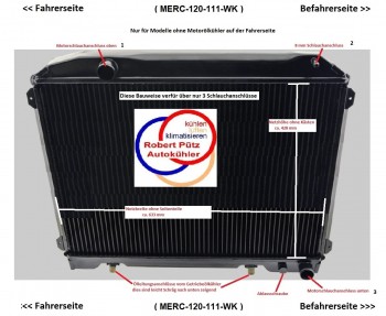 Wasserkühler, NEU Kühler, Mercedes, W113, 250 - 280 SL, Pagode