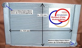 Kühler, OE Wasserkühler, BMW E60, E61, 520, 525, 530, Diesel