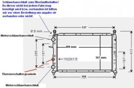 Kühler, Wasserkühler, ALFA 155, Alfa 145, Fiat, Lancia, Modelle