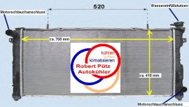 KÜHLER Wasserkühler Dodge Caravan III, Chrysler Voyager III