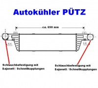 Ladeluftkühler OE, Mercedes W210, S210, Limo & Kombi