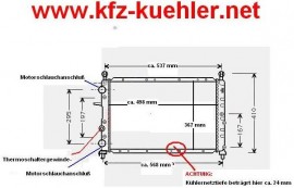 KÜHLER, Wasserkühler, Alfa 164,  2,5 L V6