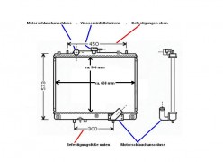 Kühler, Wasserkühler, Mitsubishi Pajero K90, 2,5L Turbodiesel