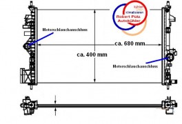 KÜHLER Wasserkühler SAAB 9-5, ccm 1,6 T, 13241726