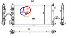 KÜHLER Wasserkühler SAAB 9-5 ab Bj 05.10, 2,0 TiD 13241725