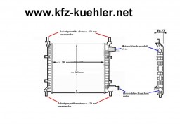 Kühler, Wasserkühler, Ford KA, 1,3 L