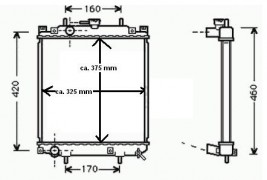 KÜHLER, Wasserkühler, Daihatsu, Cuore, Move, Sirion (L701, M100)