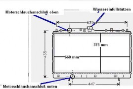 Kühler, Wasserkühler, Mitsubishi Lancer (VI), Mitsubishi Colt (V