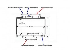 Kühler, Wasserkühler, Mitsubishi Pajero II, 2,5 L Turbodiesel