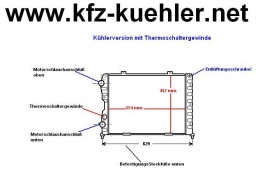 Kühler, Wasserkühler, ALFA GTV 916 C, Spider 916 S, 2,0 L