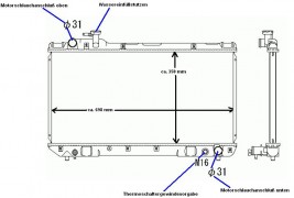 Kühler, Wasserkühler, Toyota RAV 4 (I), Typ SXA1 , Schalter (HL)