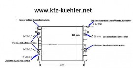 KÜHLER, Opel Omega B, 2,5 V6 -3,2 V6, Schaltgetriebe mit Klima