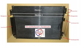 Klimakondensator, Kondensator Chrysler 300 C, Dodge Charger, Dodge Challender ab Bj. 2005