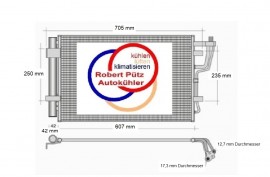 Klimakondensator, Kondensator, Kia, Ceed / Cee`d, Benziner von 09.07 - 12.12