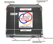 Mercedes, W113, 230 - 280 SL, Pagode, Automatik, Wasserkühler HL Netzerneuerung, Kühler Überholung des Altkühlers