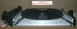 Lüfter, 12V Universal E-Hochleistungslüfter Kit (groß), Rahmen 385 mm - Ziehend
