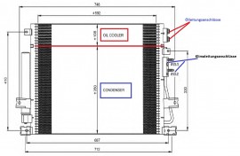 Klimakondensator, Kondensator Chrysler 300 C a. Dodge Charger Diesel ab Bj. 09.04