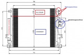 Klimakondensator, Kondensator Chrysler 300 C a. Dodge Charger Diesel ab Bj. 09.04