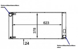 Kühler, OE Wasserkühler, BMW E60, E61, 520, 525, 530, Diesel
