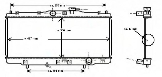 KÜHLER, Wasserkühler, Honda Accord VII (10.98-12.02), Schalter