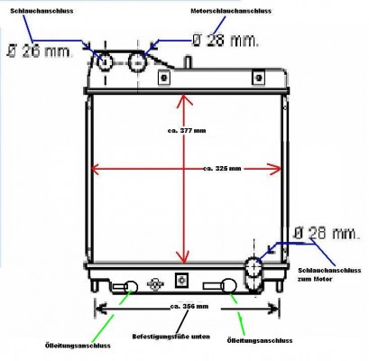 Kühler, Wasserkühler,  Honda Jazz, GD, 1,4 L, ab 03.2002 -, ATM