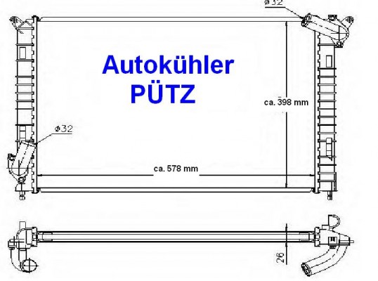 KÜHLER, Wasserkühler, BMW Mini Cooper S, Benziner, Schalter