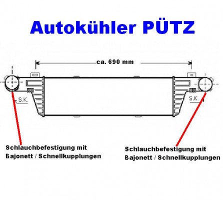 Ladeluftkühler OE, Mercedes W210, S210, Limo & Kombi