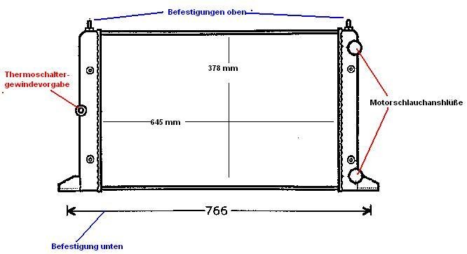 KÜHLER, Wasserkühler, Ford Galaxy, VW Sharan, Seat Alhambra