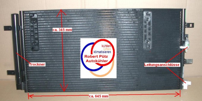 Klimakondensator Kondensator mit Trockner, Audi A4, 8K5 & 8KH &