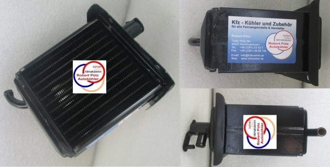 Heizungskühler inkl. Ventil NEU, links / Fahrerseite  Neu, Mercedes Ponton, W120, W121, W180, z.B. 190 SL