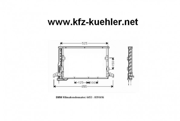BMW E 36 M3 & Z 3 - Klimakondensator ohne Trockner