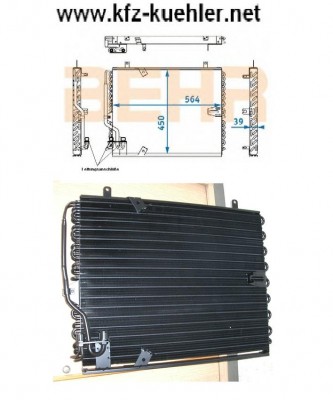 Klimakondensator, Klimakühler, Kondensator, BMW E34, E32, OE