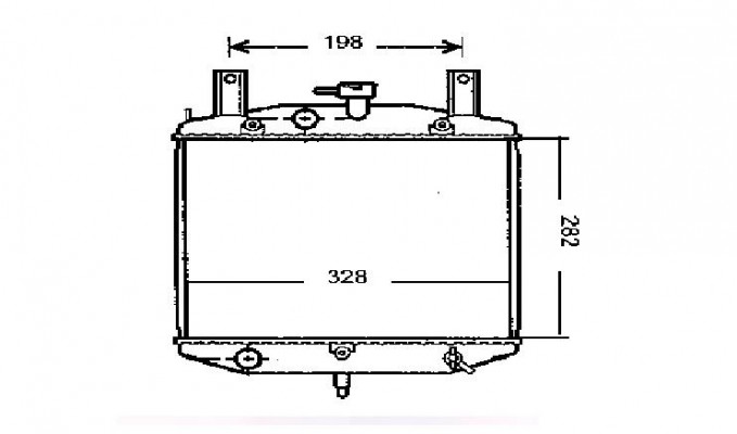 KÜHLER, Wasserkühler, Daihatsu Cuore (L201 & L501)