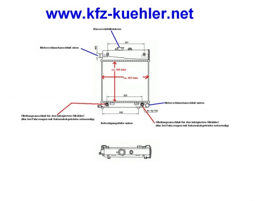 Kühler, OE BEHR Mercedes W202, S202, W210, W208, A / M, OE Erstausrüster