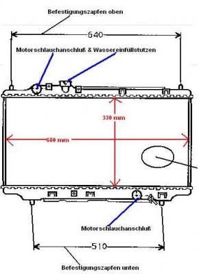 KÜHLER, Wasserkühler, Mazda 323, V, BA, Diesel, Schaltgetriebe