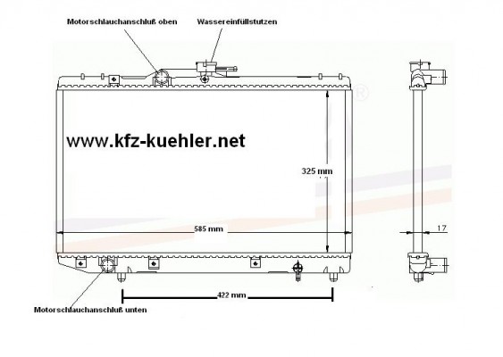 Kühler, Wasserkühler, Toyota Starlet, P9, P8