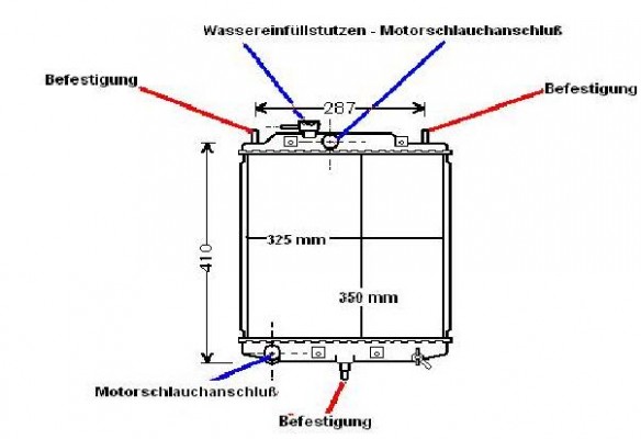 KÜHLER, Wasserkühler, Daihatsu Cuore, Daihatsu Move (L6, L9)