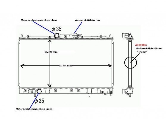 Kühler, Mitsubishi Galant, VI, 2,0-2,5 L, Benziner, TDI, GDI