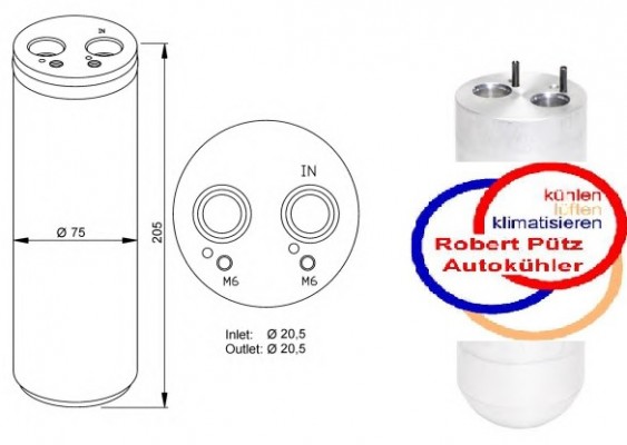 Klimakondensator Kondensator & Trockner, Audi A6 Typ C6 4F2 4F5