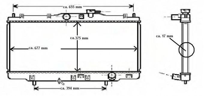 Kühler, Wasserkühler, Honda Accord VII (10.98-12.02), Schalter
