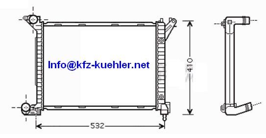 KÜHLER, Wasserkühler, BMW Mini One, BMW Mini Cooper, Diesel