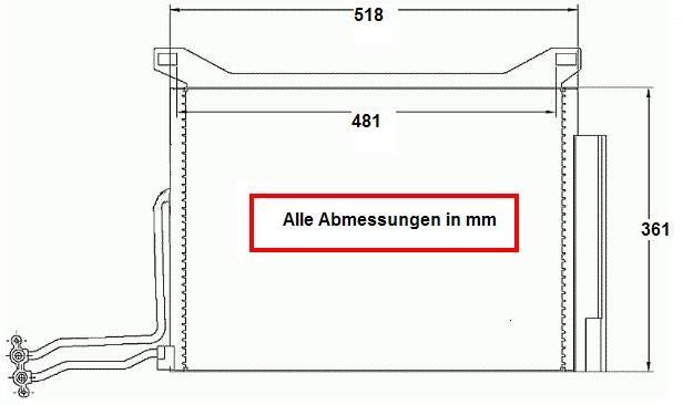 Kondensator, Klimakondensator mit Trockner, BMW Mini Diesel, 1,4