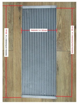 Aluminiumnetz, Wasserkühlernetz als Sonderanfertigung