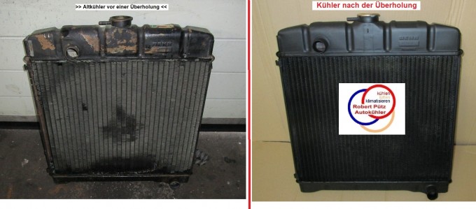 Wasserkühler, Kühler Überholt, (STN) für MERCEDES W110, Schaltgetriebe, Heckflosse