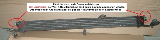 2 Stück M22*1,5 Aluminiumgewinde Austauschen, Erneuerung für Ölkühler