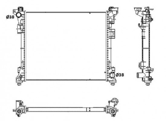 KÜHLER Wasserkühler Chrysler Voyager V, Benziner, ab Bj.: 10.2007